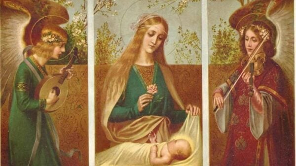 Maria mit dem Jesus Kind und Engeln