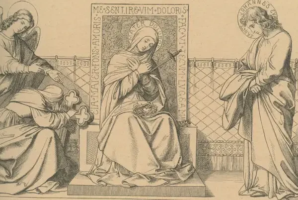 Das Martyrium der schmerzhaften Mutter Jesu: das Schwert im Herzen