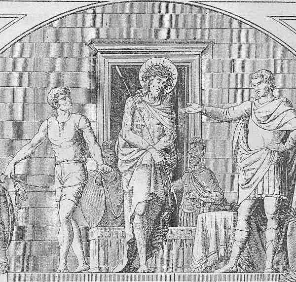 Jesus wird von Pilatus zum Tode verurteilt: ecce Homo