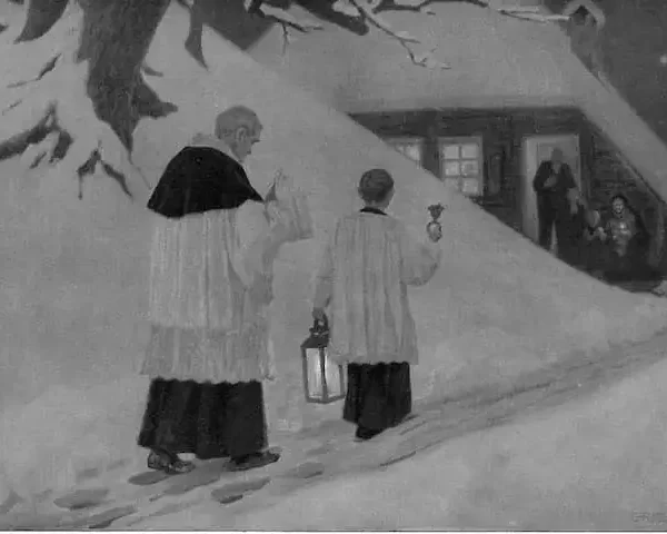 Alfons von Liguori Gewissheit des Todes: Der Priester auf dem Weg, einen Sterbenden zu versehen