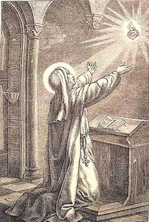 Heilige Maria Magdalena von Pazzi und das Herz Jesu