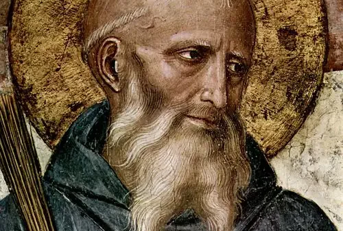 Der hl. Ordensgründer der Benediktiner : Benedikt von Nursia