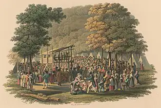 Camp Meeting bei den Methodisten in Nordamerika