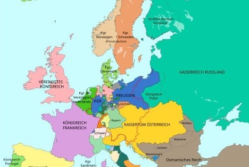 Die Heilige Allianz von 1815: Europakarte