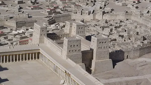 Die Schicksale Jerusalems Teil 1: Modell der Festung Antonia unter Herodes