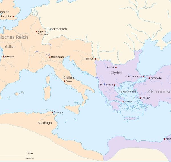 Schisma der griechischen Kirche 1054: Reichsverteilung 395