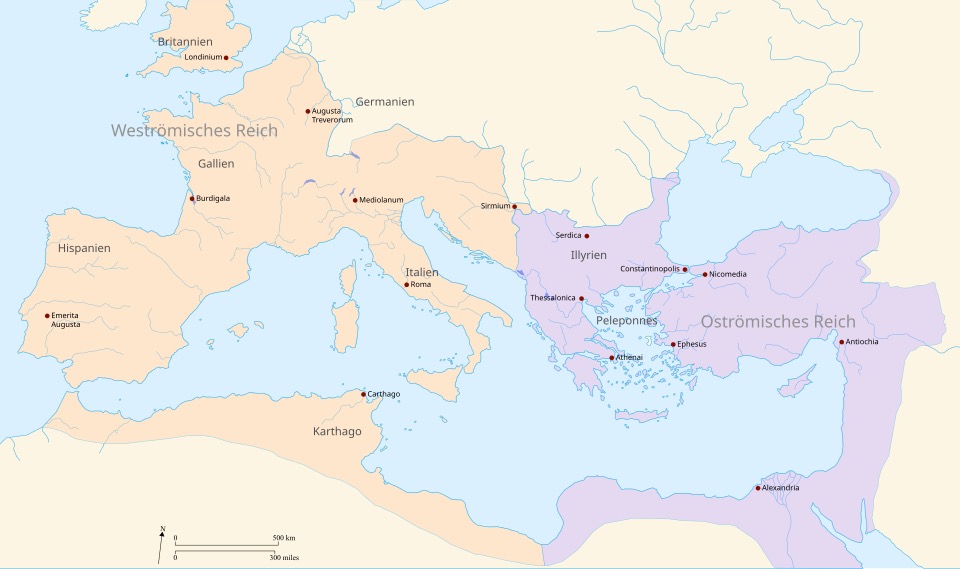 Schisma der griechischen Kirche 1054: Reichsverteilung 395