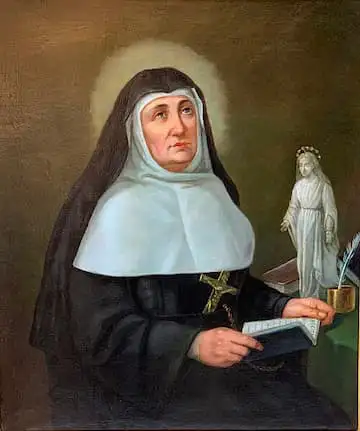 Heilige Mutter Johanna de Lestonnac in Nonnentracht