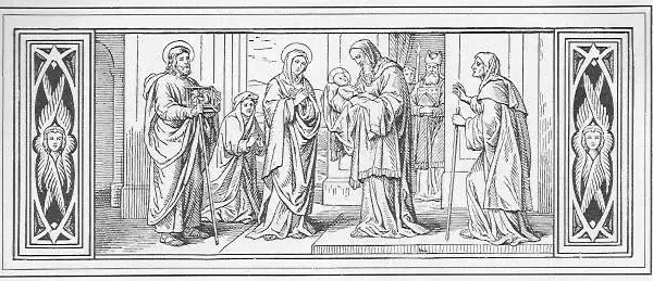 Mariä Lichtmess Aufopferung Jesu Der hl. Simeon hält das Kind in seinen Armen