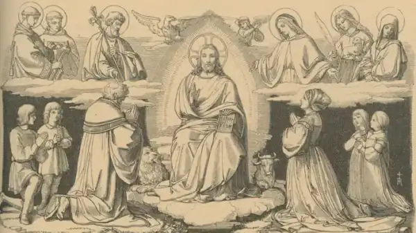 Jesus mit seinen Heiligen