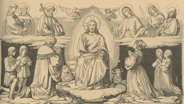 Jesus mit seinen Heiligen