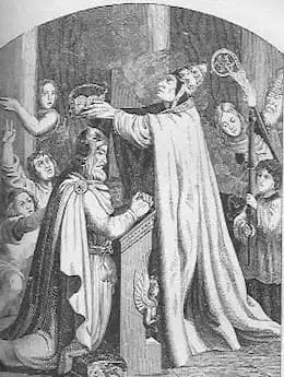 Karl der Große wird von Papst Leo III. zum Kaiser gekrönt