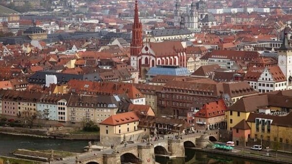 Ansicht von Würzburg von der Marienfestung aus